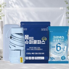몸편한 3종 쿨세트 6호 (사각5단 암막 양우산 + 일체형 쿨파스 + 쿨링물티슈)