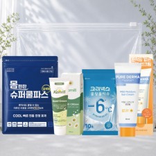 몸편한 4종 쿨세트20호(일체형 쿨파스+카밀핸드크림+쿨링물티슈+LG퓨어더마 선크림)